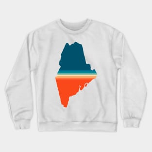 Maine State Retro Map Crewneck Sweatshirt